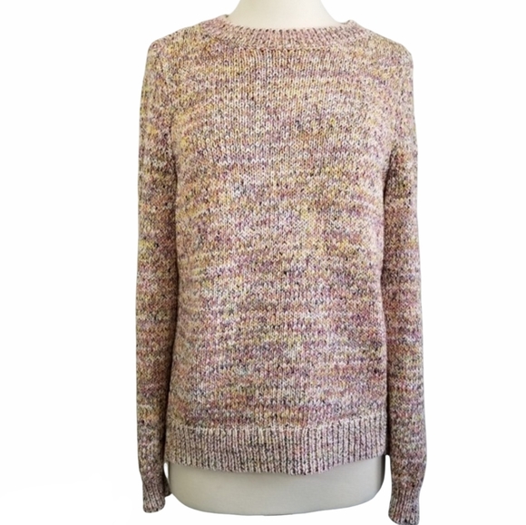 LOFT Rainbow Flecked Crew Neck Sweater Size S - Picture 2 of 9
